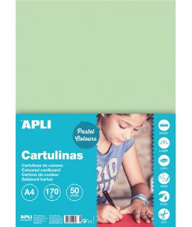 Apli Cartulina Verde Esmeralda A4 170g 50 Hojas