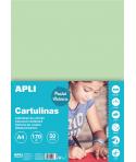 Apli Cartulina Verde Esmeralda A4 170g 50 Hojas