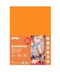 Apli Cartulina Naranja Fluorescente A4 170g 50 Hojas