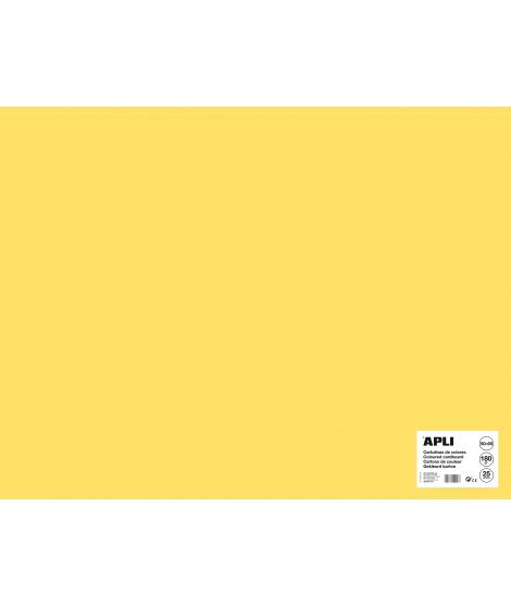 Apli Cartulina Amarillo Claro 50 x 65cm 170g 25 Hojas
