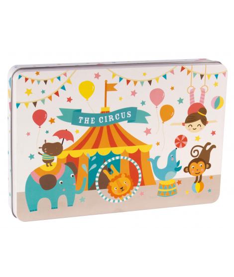 Apli Kids Puzzle Tematica Circo - 24 Piezas de 8x8cm - Diseño Exclusivo de Lily Lane - Facil Manejo para Niños - Carton de 2mm c