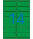 Apli Etiquetas Verdes Permanentes 99.1 x 38.1mm 20 Hojas