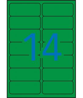 Apli Etiquetas Verdes Permanentes 99.1 x 38.1mm 20 Hojas