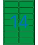 Apli Etiquetas Verdes Permanentes 99.1 x 38.1mm 20 Hojas