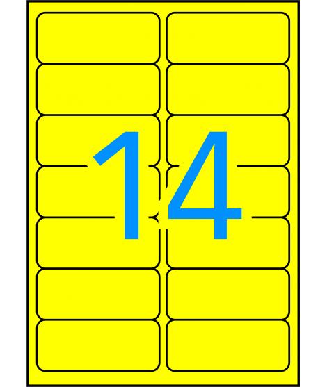 Apli Etiquetas Amarillas Permanentes 99.1 x 38.1mm 20 Hojas