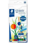 Staedtler 146 10C Pack de 12 Lapices de Colores Acuarelables - Resistentes a la Rotura - Colores Surtidos