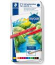 Staedtler 146 10G Pack de 12 Lapices de Colores Acuarelables - Sin Madera - Colores Surtidos