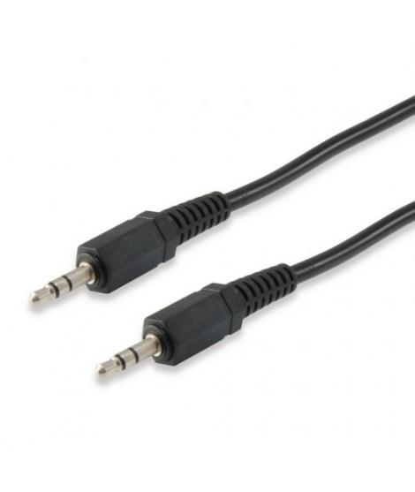Equip Cable Audio Estereo Jack 3.5mm Macho a Jack 3.5mm Macho - Longitud 2.5m - Color Negro