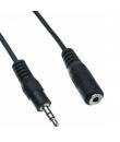 Equip Cable de Audio Estereo Jack 3.5mm Macho a Jack 3.5mm Hembra - Longitud 2.5m - Color Negro