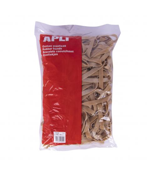 Apli Gomas Elasticas de Caucho Natural - Ø 120 x 10mm - Gran Elasticidad y Resistencia - Contenido 1kg