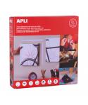 Apli Cinta de Velcro 20 mm x 25 m - Extrafuerte - Resistencia hasta 10Kg - Color Blanco