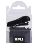 Apli Grapadora Pocket Negra - Tamaño de 56mm para Grapas Nº10 - Capacidad de Unir hasta 20 Hojas de Papel - Diseño Compacto y Li