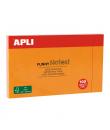 Apli Notas Adhesivas Funny 125x75mm - Bloc de 100 Hojas - Adhesivo de Calidad - Color Naranja Fluorescente