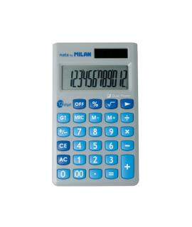 Milan Calculadora de Sobremesa 12 Digitos - 3 Teclas de Memoria y Raiz Cuadrada - Apagado Automatico - Funda Protectora - Color 