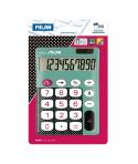 Milan Calculadora 10 Digitos Dots & Buttons- Calculadora de Sobremesa - Teclas grandes - Tecla rectificacion entrada de datos - 