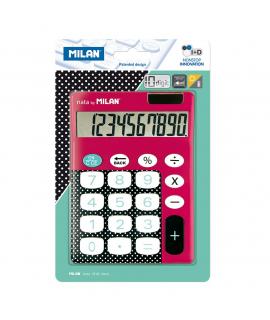 Milan Dots & Buttons Calculadora 10 Digitos - Calculadora de Sobremesa - Teclas Grandes - Tecla Rectificacion Entrada de Datos -