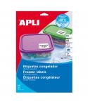 Apli Pack de 650 Etiquetas Especiales para Congelador 38.1x21.2mm - 10 Hojas por 65 Etiquetas - Adhesivo Removible Resistente ha