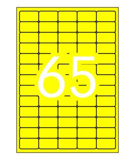 Apli Etiquetas Amarillo Fluorescente Permanentes 38.1 x 21.2mm 20 Hojas