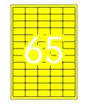 Apli Pack de 1.300 Etiquetas Amarillo Fluorescente 38.1x21.2mm - 20 Hojas x 65 Etiquetas - Adhesivo Permanente - Cantos Rectos