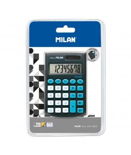 Milan Pocket Calculadora 8 Digitos - Calculadora de Bolsillo - Tacto Suave - 3 Teclas de Memoria y Raiz Cuadrada - Color Negro