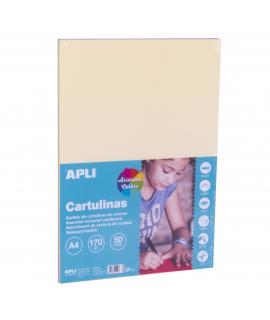Apli Cartulinas Surtido Pastel A4 170g 50 Hojas