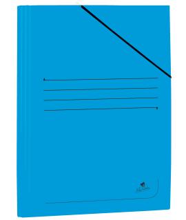 Mariola Carpeta de Carton Plastificado Folio 500gr/m2 - Medidas 34x25cm - Cierre con Goma Elastica - Color Azul