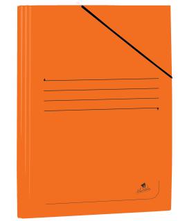 Mariola Carpeta de Carton Plastificado Folio 500gr/m2 - Medidas 34x25cm - Cierre con Goma Elastica - Color Naranja