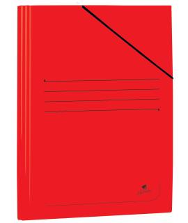 Mariola Carpeta de Carton Plastificado Folio 500gr/m2 - Medidas 34x25cm - Cierre con Goma Elastica - Color Rojo