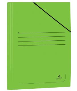 Mariola Carpeta de Carton Plastificado Folio 500gr/m2 - Medidas 34x25cm - Cierre con Goma Elastica - Color Verde