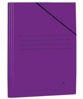 Mariola Carpeta de Carton Plastificado Folio 500grm2 - Medidas 34x25cm - Cierre con Goma Elastica - Color Violeta