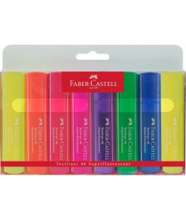 Faber-Castell Textliner 46 Superfluorescente Pack de 8 Marcadores Fluorescentes - Punta Biselada - Trazo entre 1mm y 5mm -