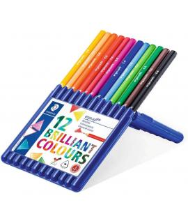 Staedtler Ergosoft 157 Pack de 12 Lapices de Colores - Diseño Ergonomico - Colores Surtidos