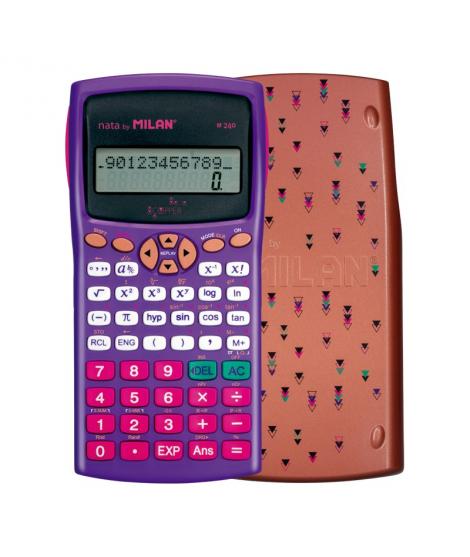 Milan M240 Calculadora Cientifica Copper 10+2 Digitos - Pantalla de 2 Lineas - 240 Funciones Integradas Incluyendo 124 Cientific