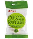 Apli Notas Adhesivas Comic 70x70mm - Bloc 200 Hojas - 4 Colores Surtidos - Fluorescentes