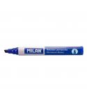 Milan Rotulador Permanente Punta Biselada - Punta 1 - 4mm - Tinta a Base de Alcohol - Color Azul Marino