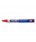 Milan Rotulador Permanente Punta Biselada - Punta 1 - 4mm - Tinta a Base de Alcohol - Color Rojo
