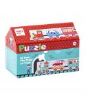 Apli Kids Puzle Trenes - 20 Piezas de Diferentes Tamaños - Diseño Exclusivo Infantil, Colorido, Claro y Simple - Facil Manejo - 