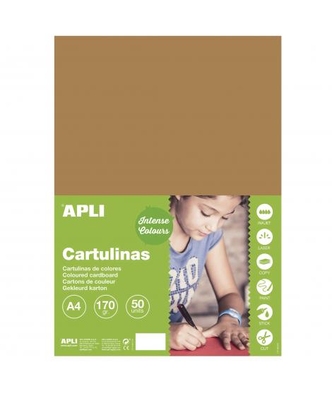 Apli Cartulina Avellana A4 170g 50 Hojas