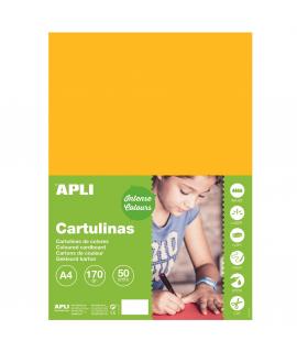 Apli Cartulina Amarillo Oro A4 170g 50 Hojas