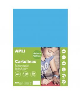 Apli Cartulina Azul Medio A4 170g 50 Hojas