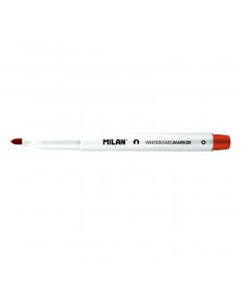 Milan Rotuladores para Pizarra Blanca con Punta Redonda - Punta 3.7 mm - Tinta a Base de Alcohol - Borrable en Seco - Color Rojo