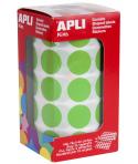 Apli Pack de 1.770 Gomets Redondos Ø 20mm - 59 Hojas Pretroqueladas - Adhesivo Permanente - Ideal para Escuelas Infantiles y Col