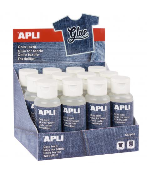 Apli Cola Textil Especial - 80ml - Resistente al Lavado - Ideal para Tejidos - Transparente