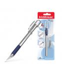 Erichkrause Cuchilla de Precision para Cortes de Papel - Cuerpo Metalico con Agarre de Goma - Cuchilla Segmentada de Acero - Res