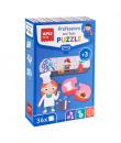 Apli Puzle Profesiones y Herramientas - 36 Piezas de 7x7 cm - Carton de 2mm con Acabado Brillante - Desarrolla Habilidades y Cap