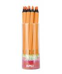 Apli Jumbo Fluor Lapiz Triangulares 5mm de Grosor - Mejor Sujecion y Mayor Cobertura - Color Naranja Fluor
