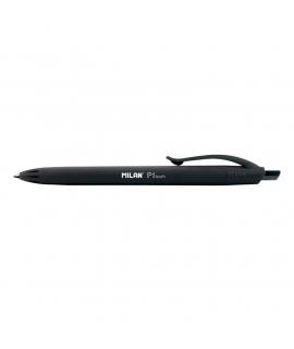 Milan P1 Touch Boligrafo de bola retractil - Punta redonda 1.0 mm - Tinta de Aceite - Escritura suave - 1.200m de escritura -