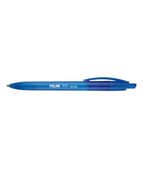 Milan P07 Dry-Gel Boligrafo de Gel Retractil - Punta 0.7mm - Secado Rapido - Color Azul