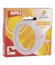 Apli Cinta Adhesiva Doble Cara 15mm x 20m - Facil de Cortar y Aplicar - Adhesion Fuerte y Duradera - Transparente Transparente