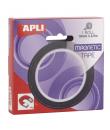 Apli Cinta Adhesiva Magnetica 19mm x 25m - Facil de Cortar - Adhesion Fuerte - Versatil y Reutilizable - Negra